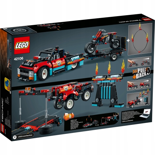 LEGO TECHNIC 42106 Furgonetka i motor kaskaderski Marka LEGO