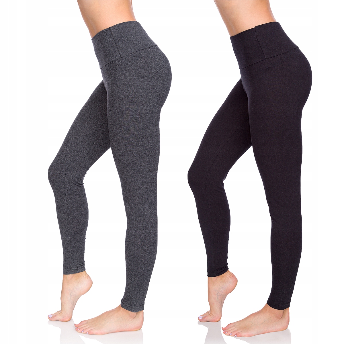 

2X Legginsy Getry Wyszczuplające Wysoki Stan Lwp