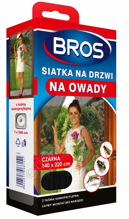 

Siatka Na Drzwi Przeciw Owadom 140X220 Czarna