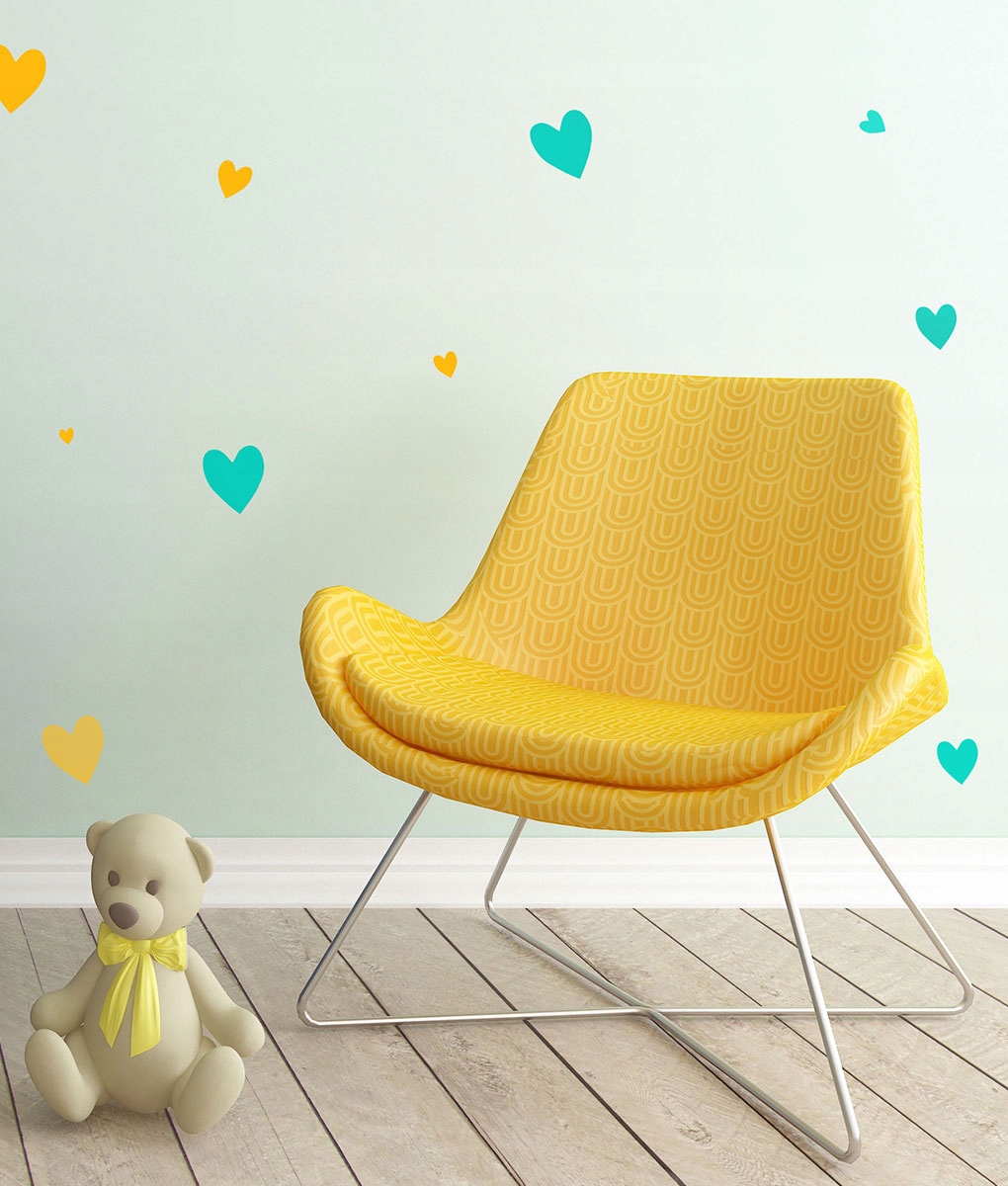 Naklejki na ścianę SERCA - 68szt - czarne Marka Stencils