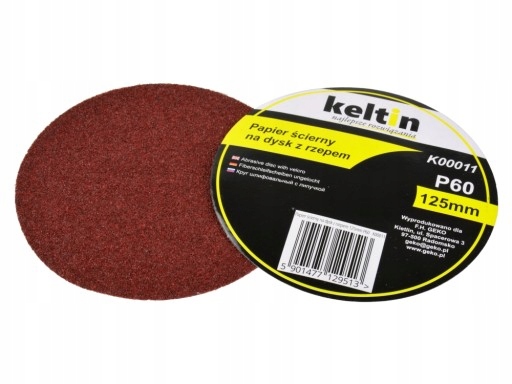 

Keltin Papier Ścierny Krążek Rzep 125mm B P60 5szt