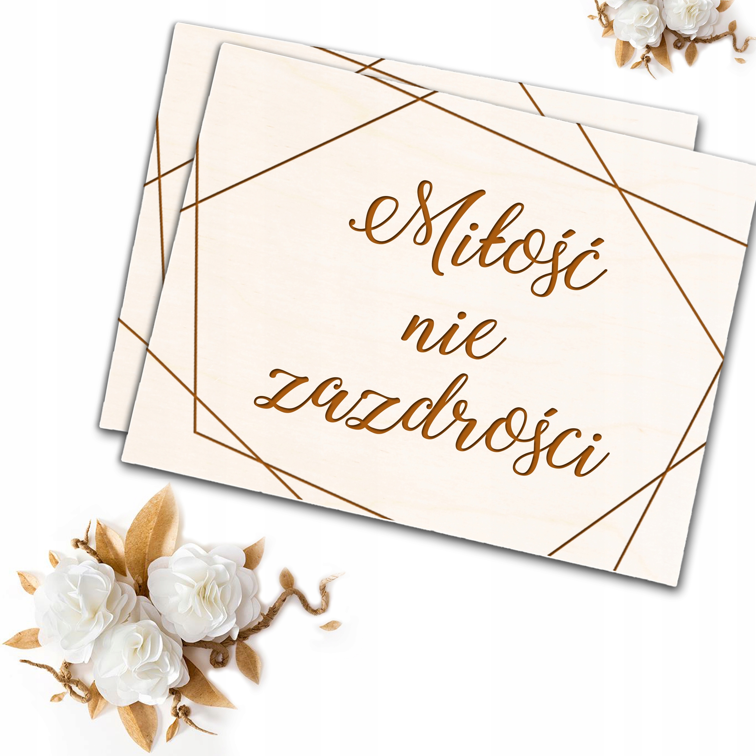 

Tabliczki z Hymnem o Miłości Ślub Grawer Wesele