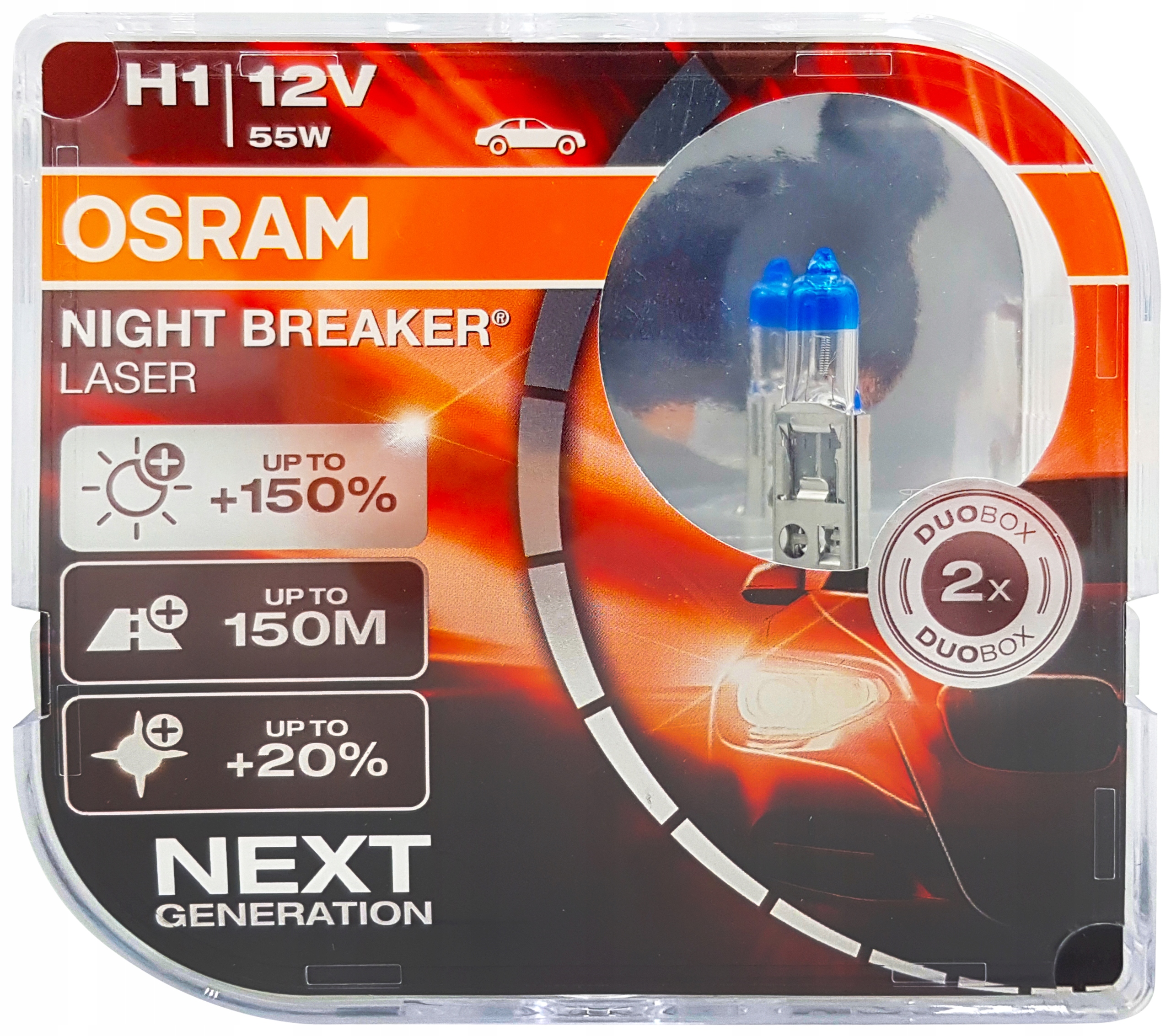 OSRAM H1 NIGHT BREAKER LASER +150% 64150NL-HCB DUO 64150NL-HCB za