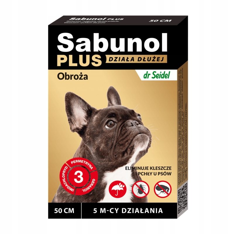 

Sabunol Plus Obroża Pchły Kleszcze 50cm na 5 m-cy