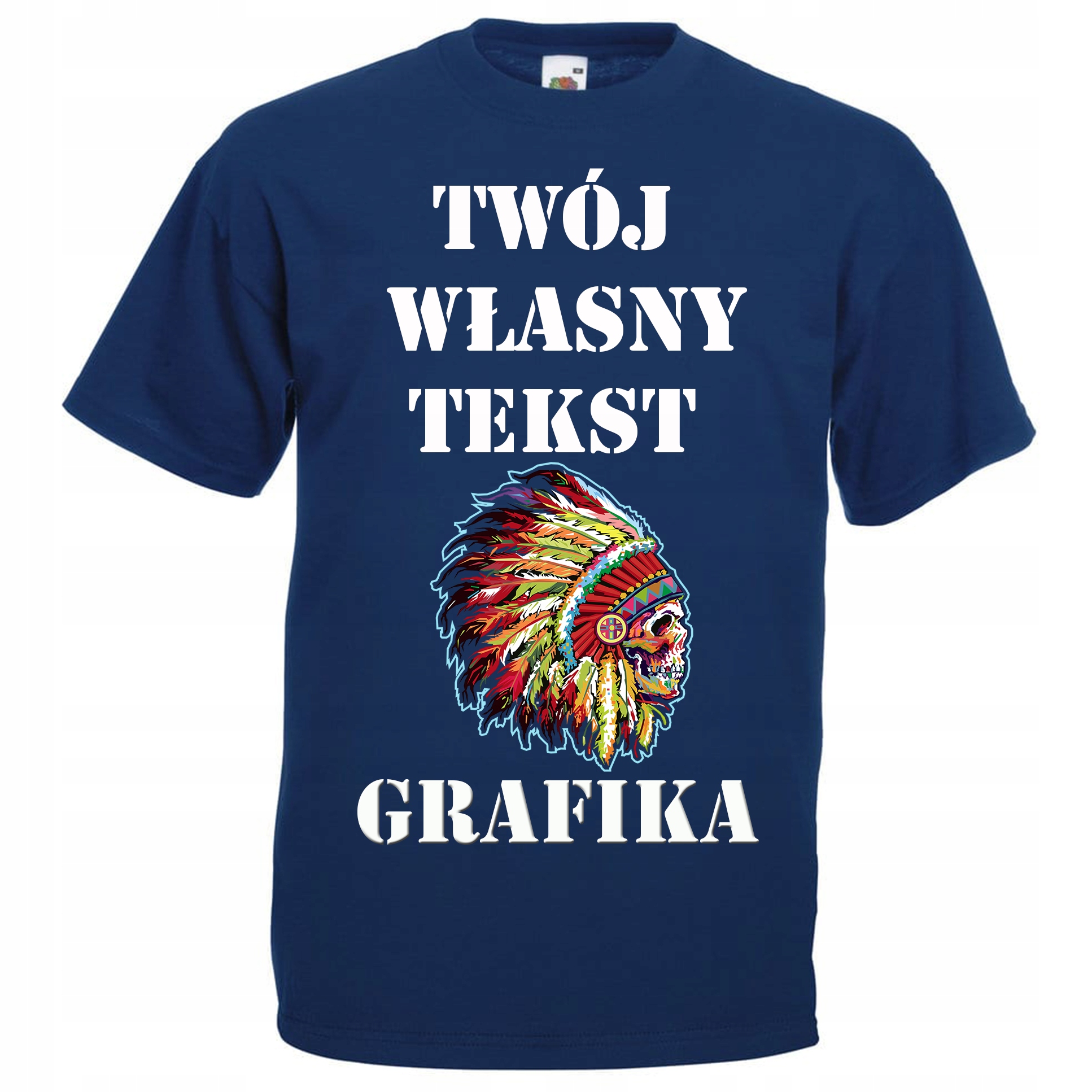 

Koszulka Męska Navy Z Własnym Nadrukiem S