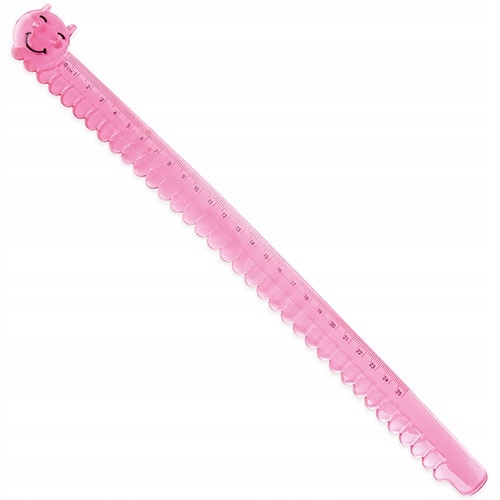 

Linijka Elastyczna 25 cm do szkoły Gąsienica Róż