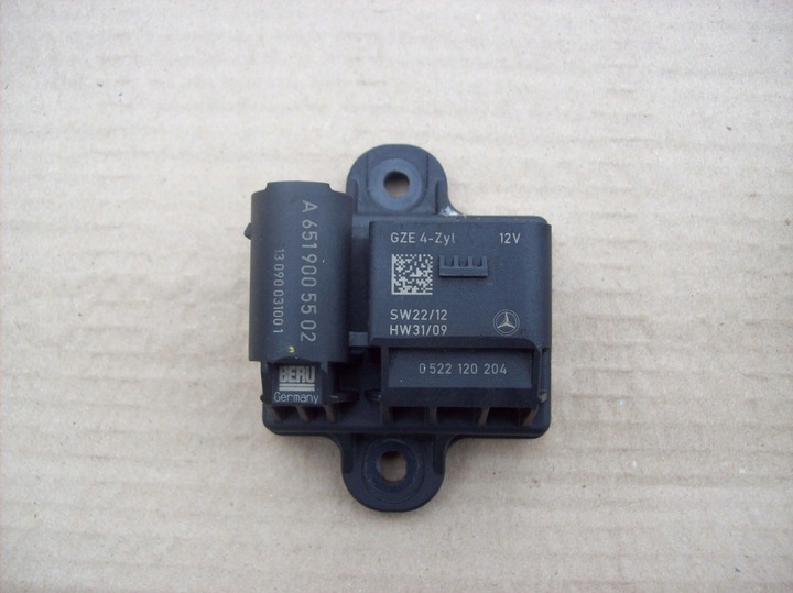 MERCEDES W204 W212 PRZEKAŹNIK ŚWIEC A6519005502