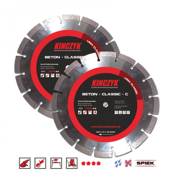 

Kińczyk Tarcza Diamentowa Beton Classic-C 300mm