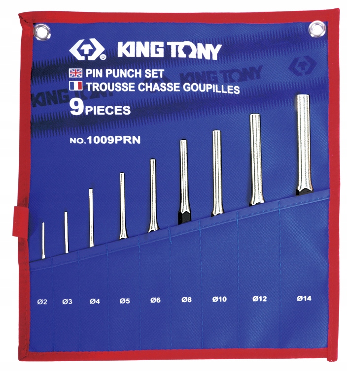 Sada Vyrazovačov Ihla 9ks 2-14mm Puzdro King Tony 1009PRN