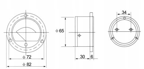 Miernik analogowy amperomierz okrągły 5A /0781 Marka Inna