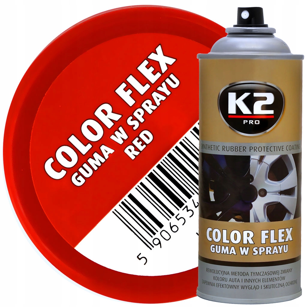K2 Color Flex GUMA w SPRAYU CZERWONA POWŁOKA