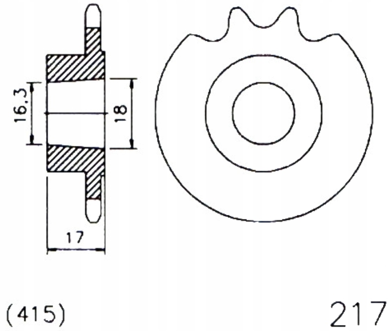 Přední ozubené kolo Esjot 11Z Hercules KX-5 50 93-95