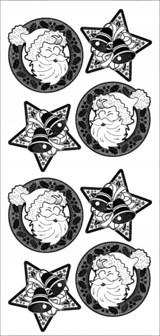 STICKERSY NAKLEJKI BOŻE NARODZENIE nr JO-202 Kolor dominujący złoty