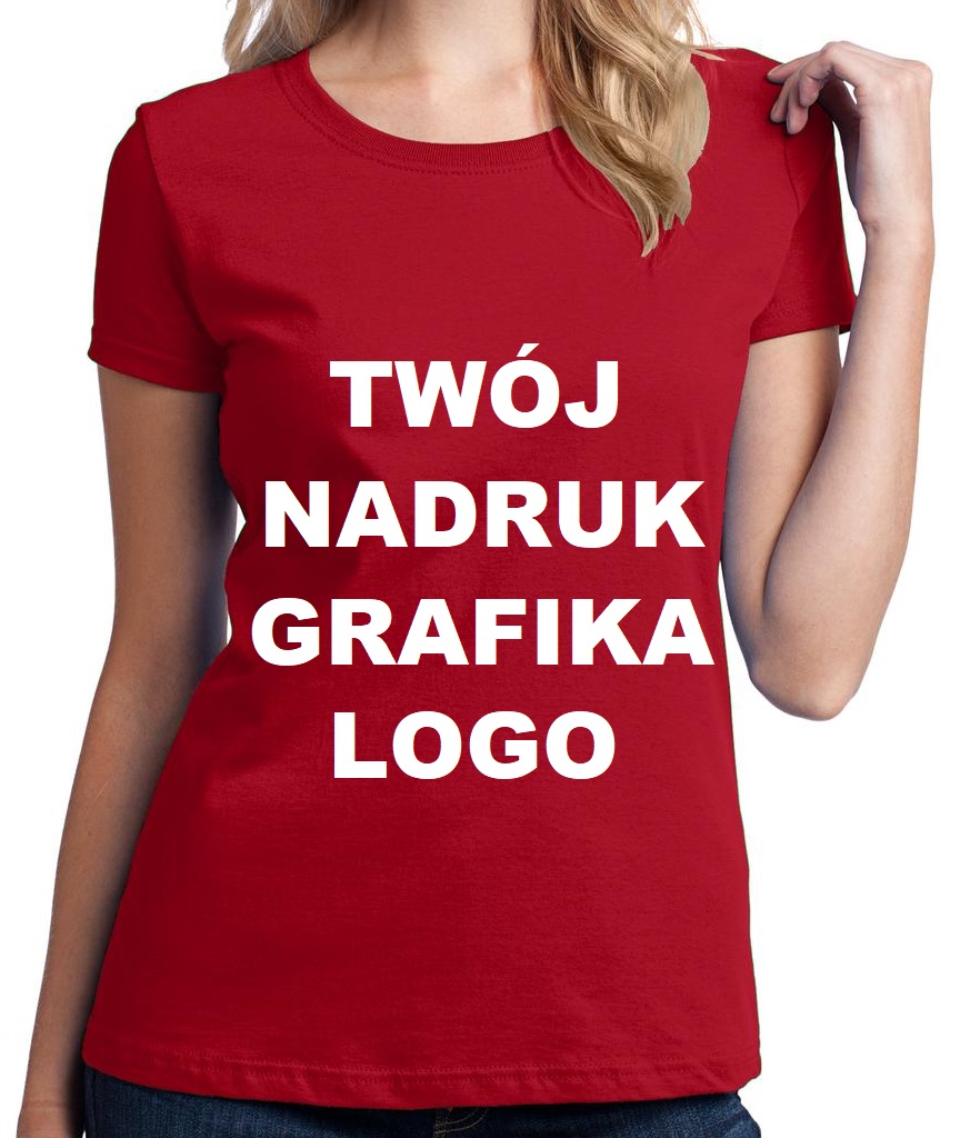 

Koszulka T-shirt z Własnym Nadrukiem napisem M