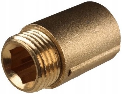 PRZEDŁUŻKA MOSIĘŻNA 1/2" - 10mm 1cm MOSIĄDZ POLSKI SOLIDNA ZŁĄCZKA MOCNA