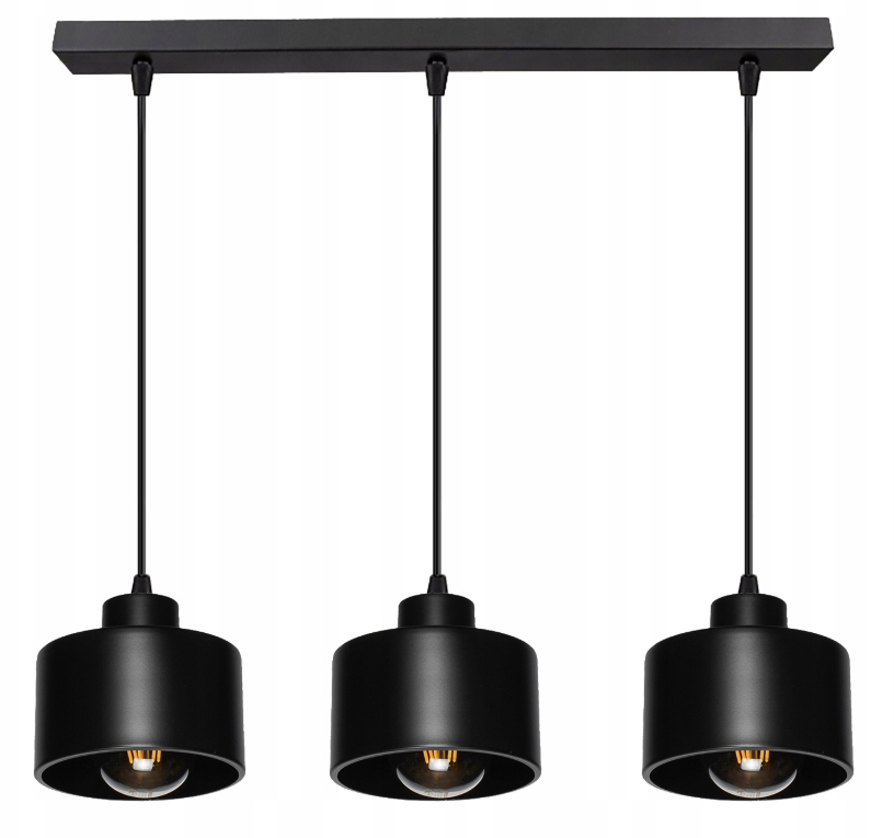 

Lampa sufitowa żyrandol Led 3x E27 czarny B7177