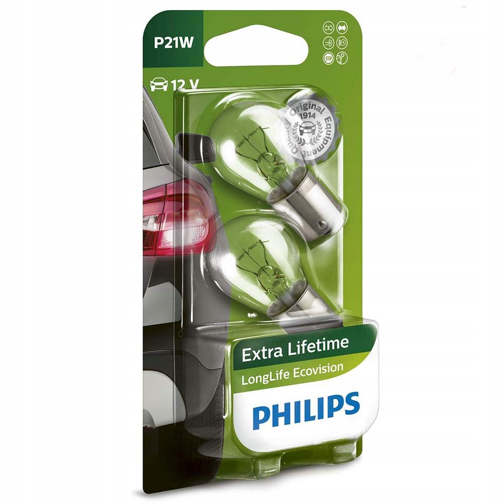 

Philips LongLife EcoVision 12V 21W P21W BA15s
