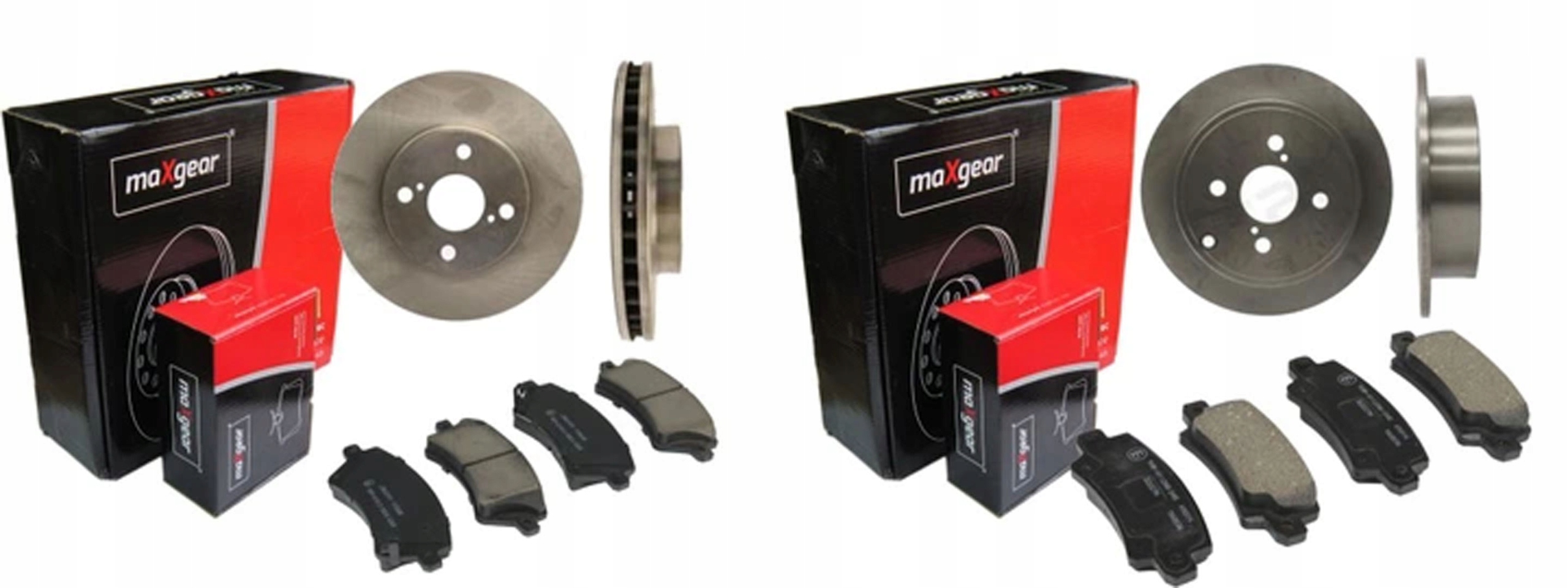 Диски колодки MAXGEAR передняя задняя TOYOTA COROLLA E12