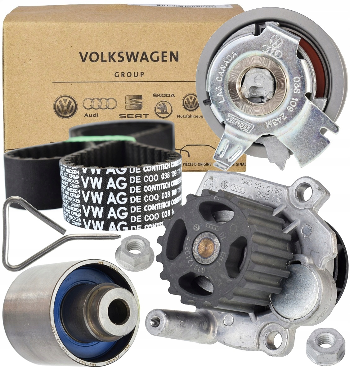 

Rozrząd 038198119A Pompa 045121011H Audi Seat Oryg