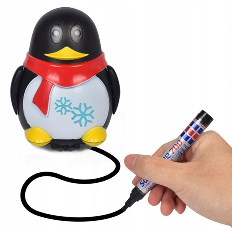 PINGWIN Jeździ Po Linii INDUKCYJNY + MAGICZNY DŁUGOPIS