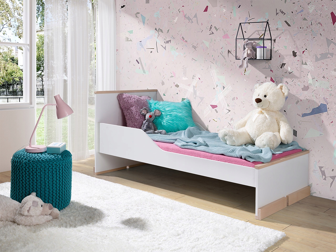 ŁÓŻKO dziecięce BLOSSOM 90x200 łóżko dla dziecka Typ łóżko pojedyncze