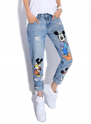 JEANSY SPODNIE NIEBIESKIE BOYFRIEND MIKI 2XL