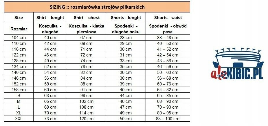 Komplet strój bramkarski Szczęsny klubowy koszulka spodenki getry :: 128 cm Kolekcja Komplet bramkarski Szczęsny klubowy