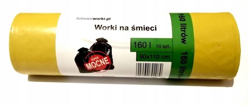 

Worki na śmieci 160L 10 szt. segregacja plastik