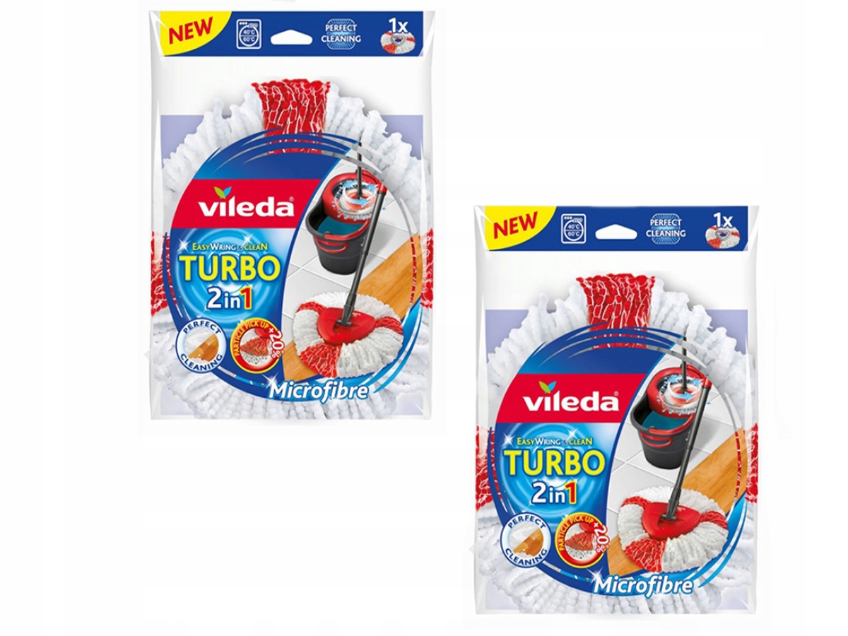 

Vileda 2x Wkład Mop Easy Wring Clean Turbo 2W1