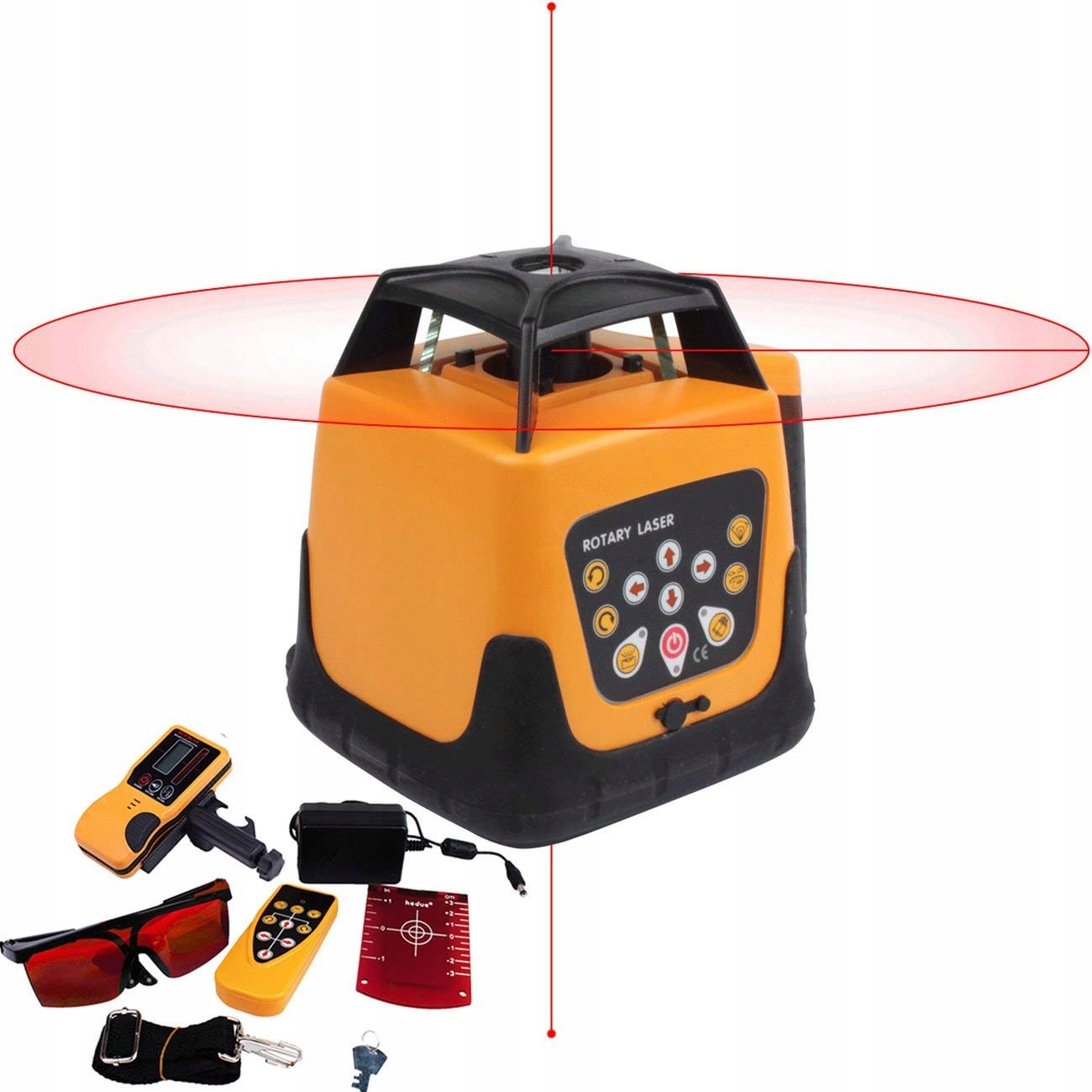 NIWELATOR LASEROWY BUDOWLANY + STATYW ŁATA ZESTAW Model LRE-203