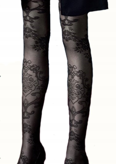 

Black Dahlia 30 Rajstopy żakard 4 Fiore