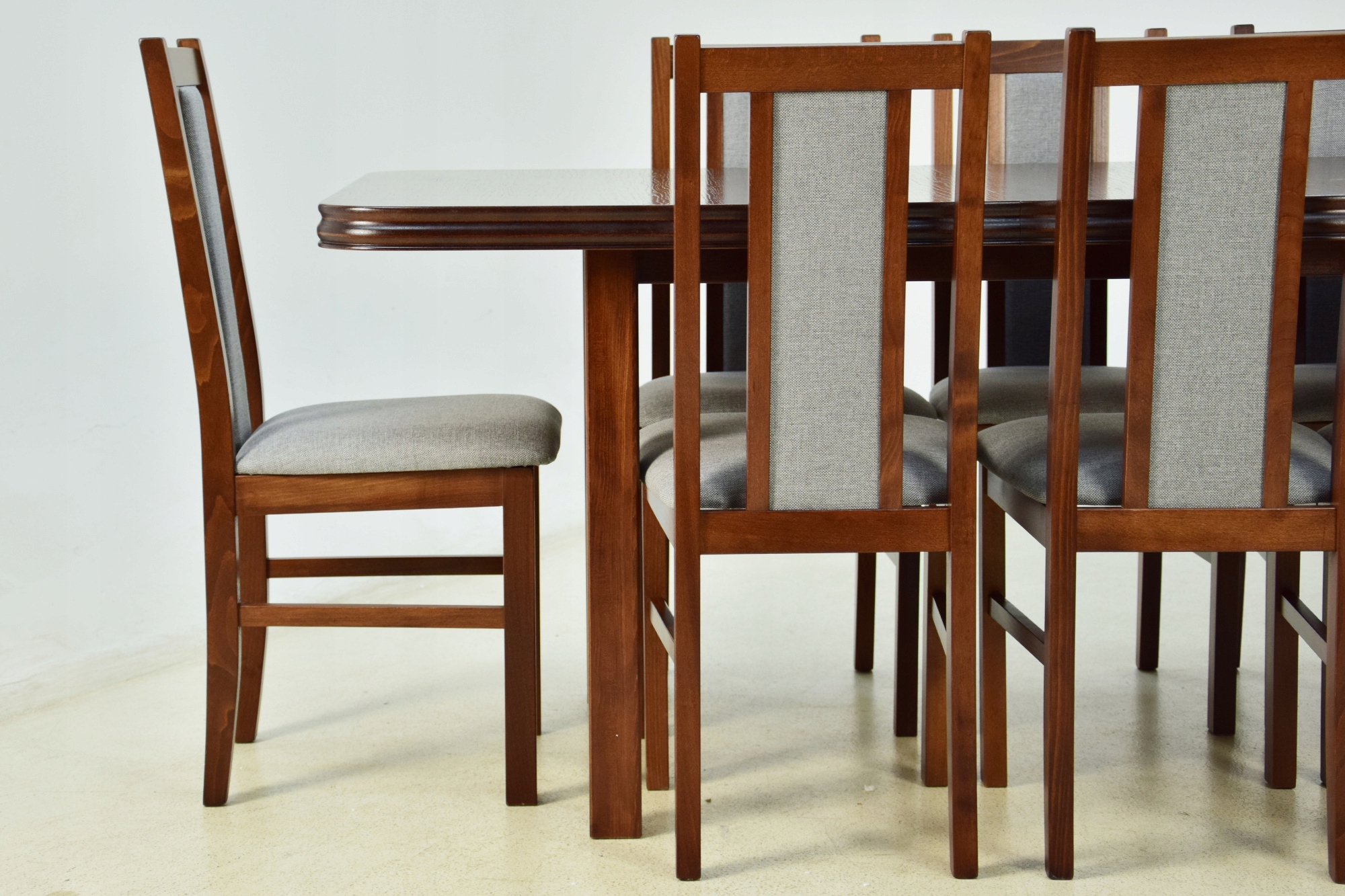 8x krzesło DREWNIANE i stół ROZKŁADANY kuchenny Długość stołu 160 cm