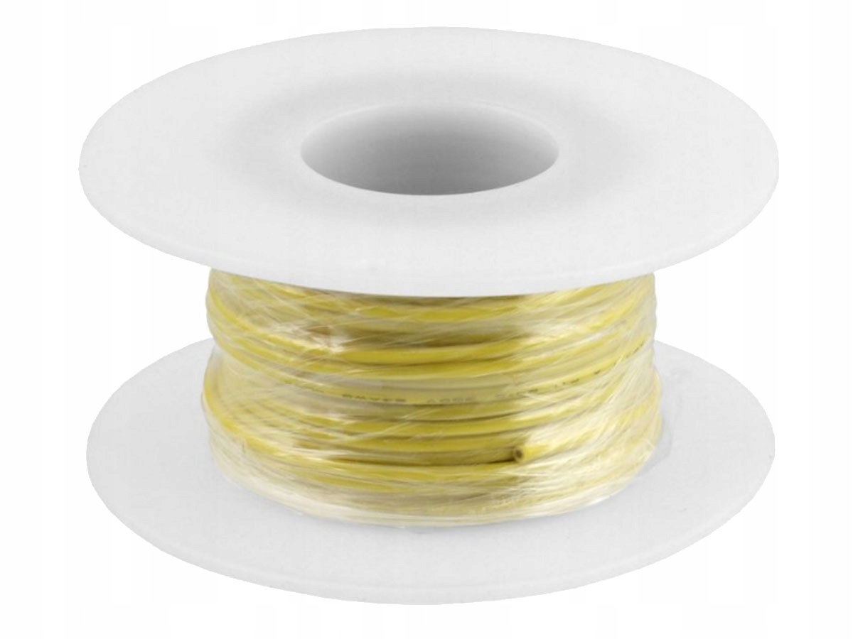 

Przewód miedziany cynowany 0,25mm² żółty 10m