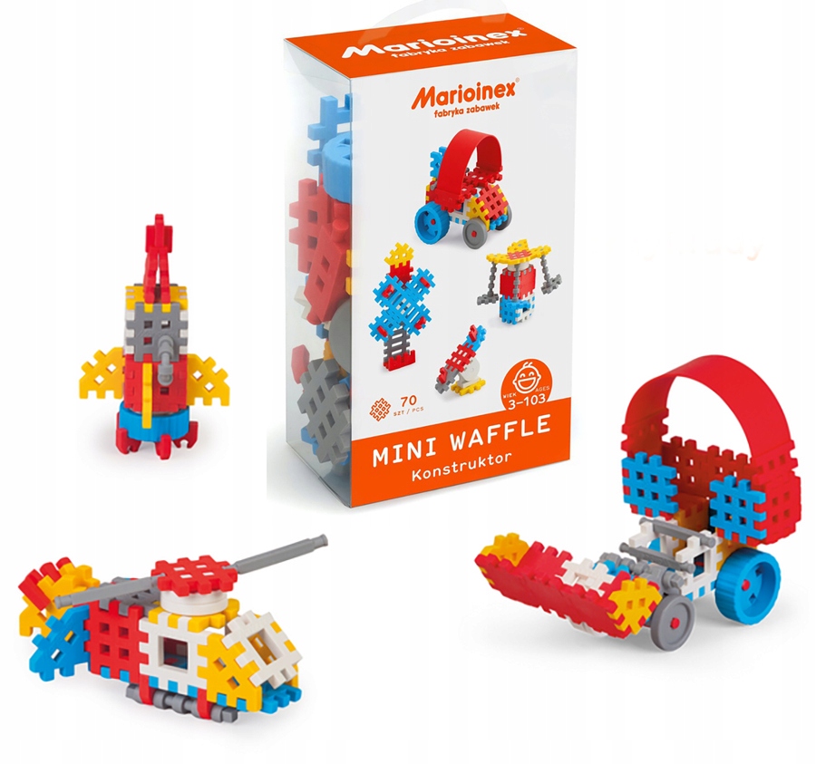 

Marioinex Klocki Wafle Mini 70 szt konstr chłopcy