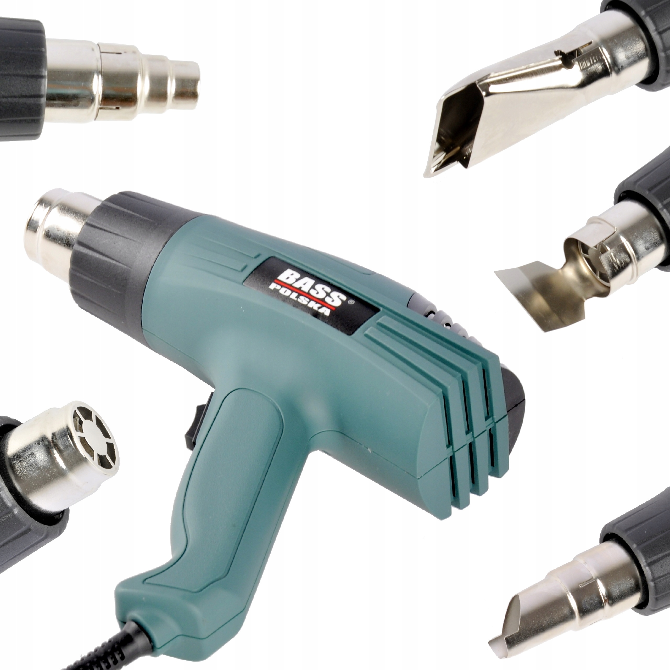 BASS ПОЛЬША ПИСТОЛЕТ ГОРЯЧЕГО ВОЗДУХА ПЛИТА 2000W 600C ФОРСУНКИ