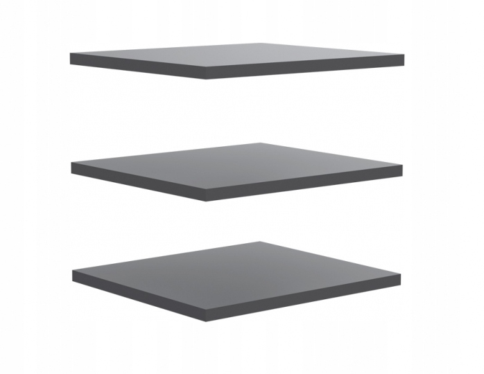 Police laminovaná deska Forte 82,9 x 42 cm, odstíny šedé