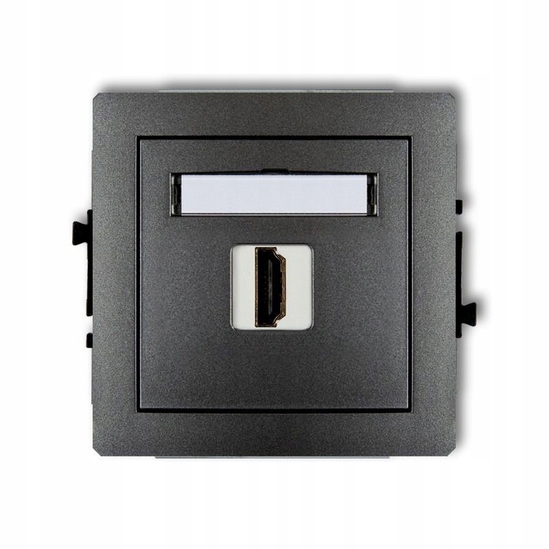 Grafitová Hdmi Zásuvka 11DHDMI-1 Deco Karlik