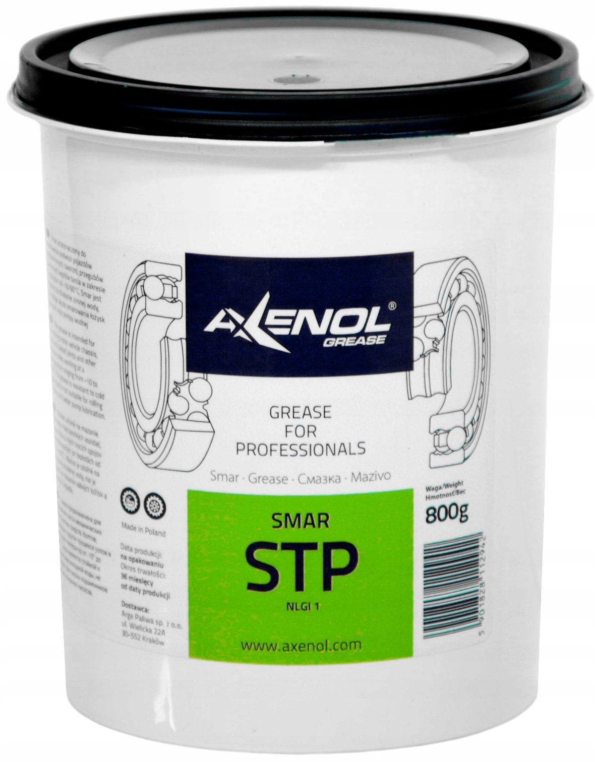 

Smar Stp 0,8 kg 800g Axenol -10/60°C wiaderko