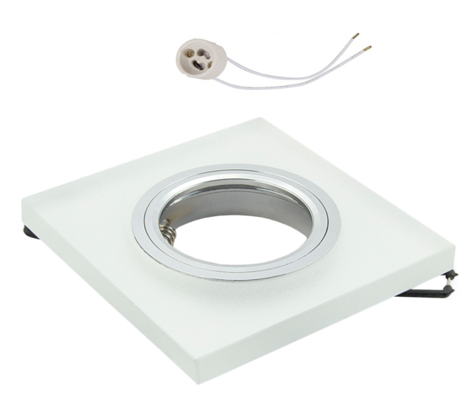 

Oprawa halogenowa szklana kwadrat do Led 230V GU10