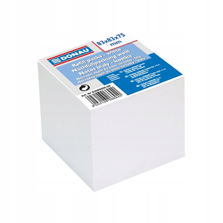 

Kostka Biurowa Nieklejona 83X83X75MM Biała