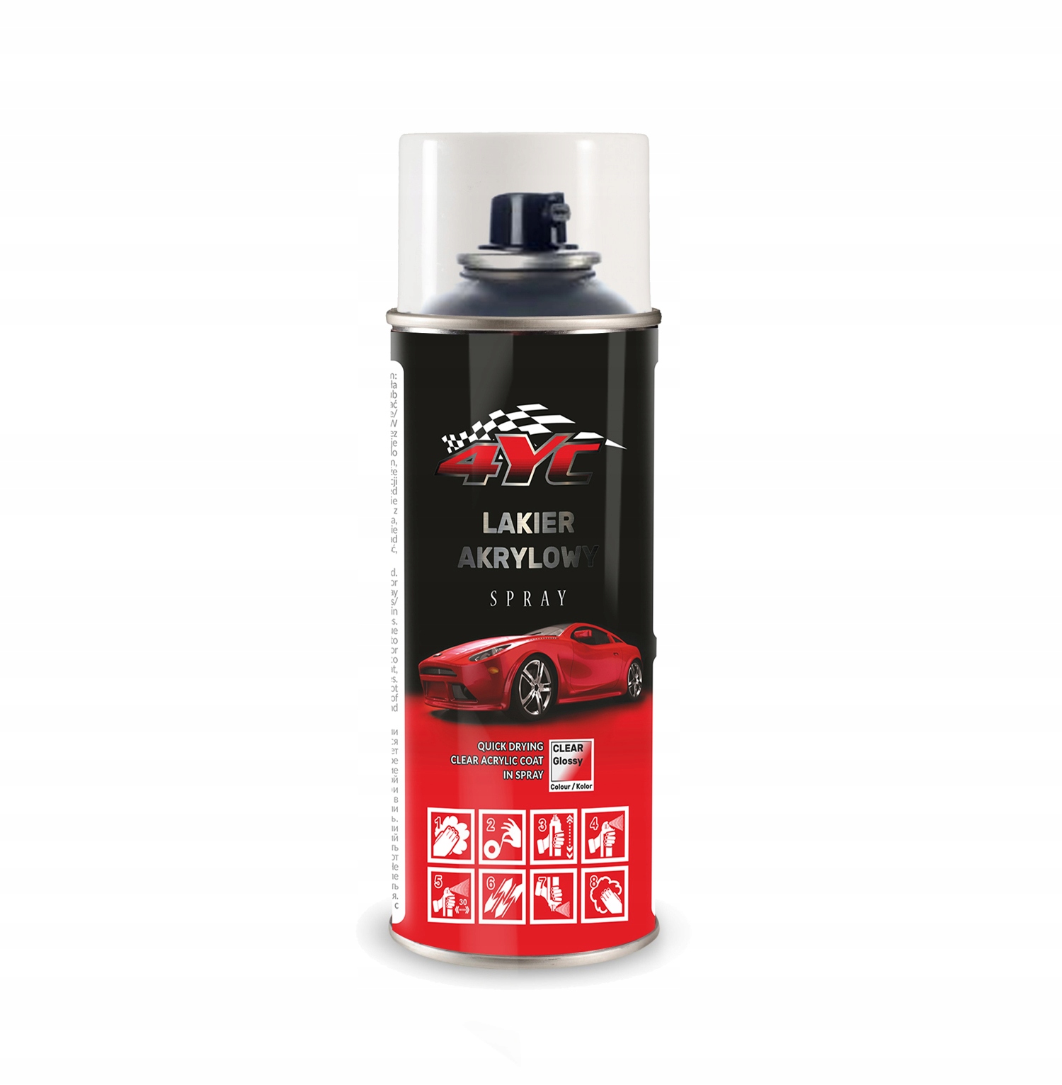 

4YC Lakier Akrylowy bezbarwny połysk spray 400ml
