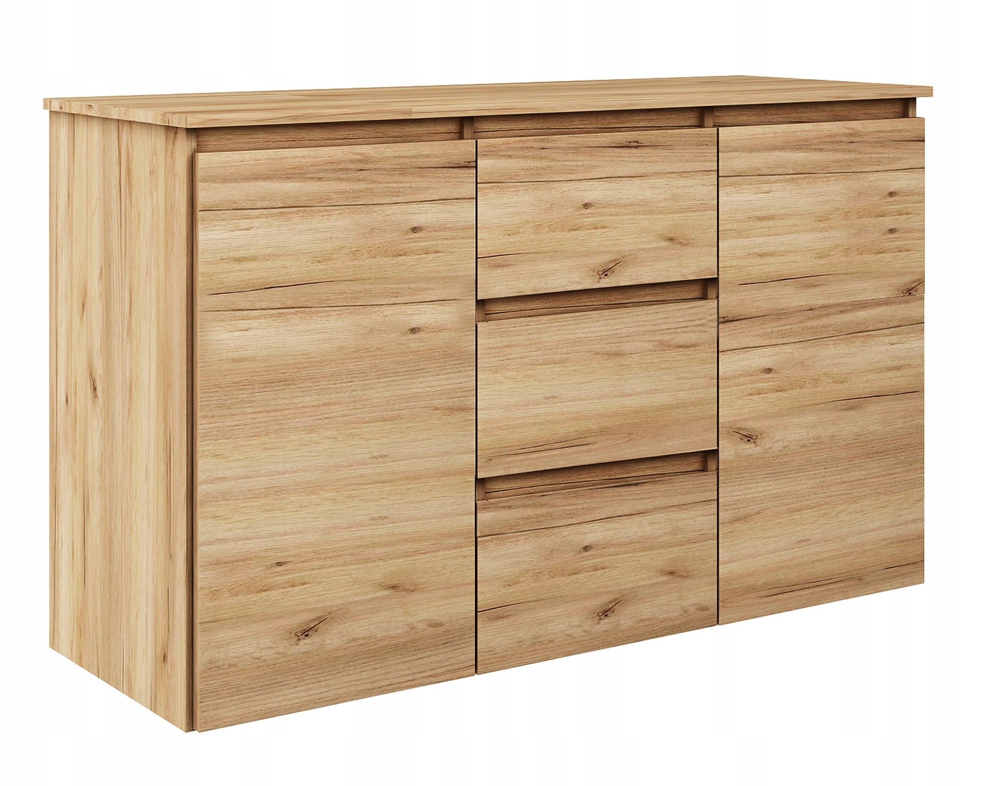 

Komoda 120 CM Dąb Złoty K3 Pojemna Do Sypialni