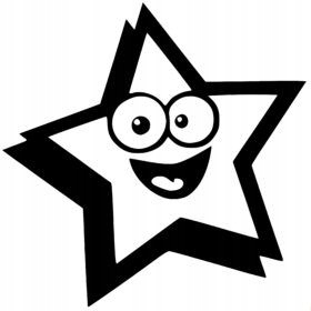 

Gwiazdka Stars Uśmiech naklejka Na Auto 10X10cm
