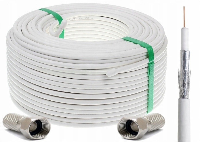 

Kabel Antenowy,przewód Koncentryczny RG6U 100m+ 2F