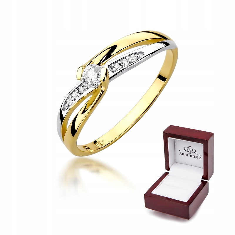 

Pierścionek Złoty 585 Zaręczynowy Brylanty 0,13ct