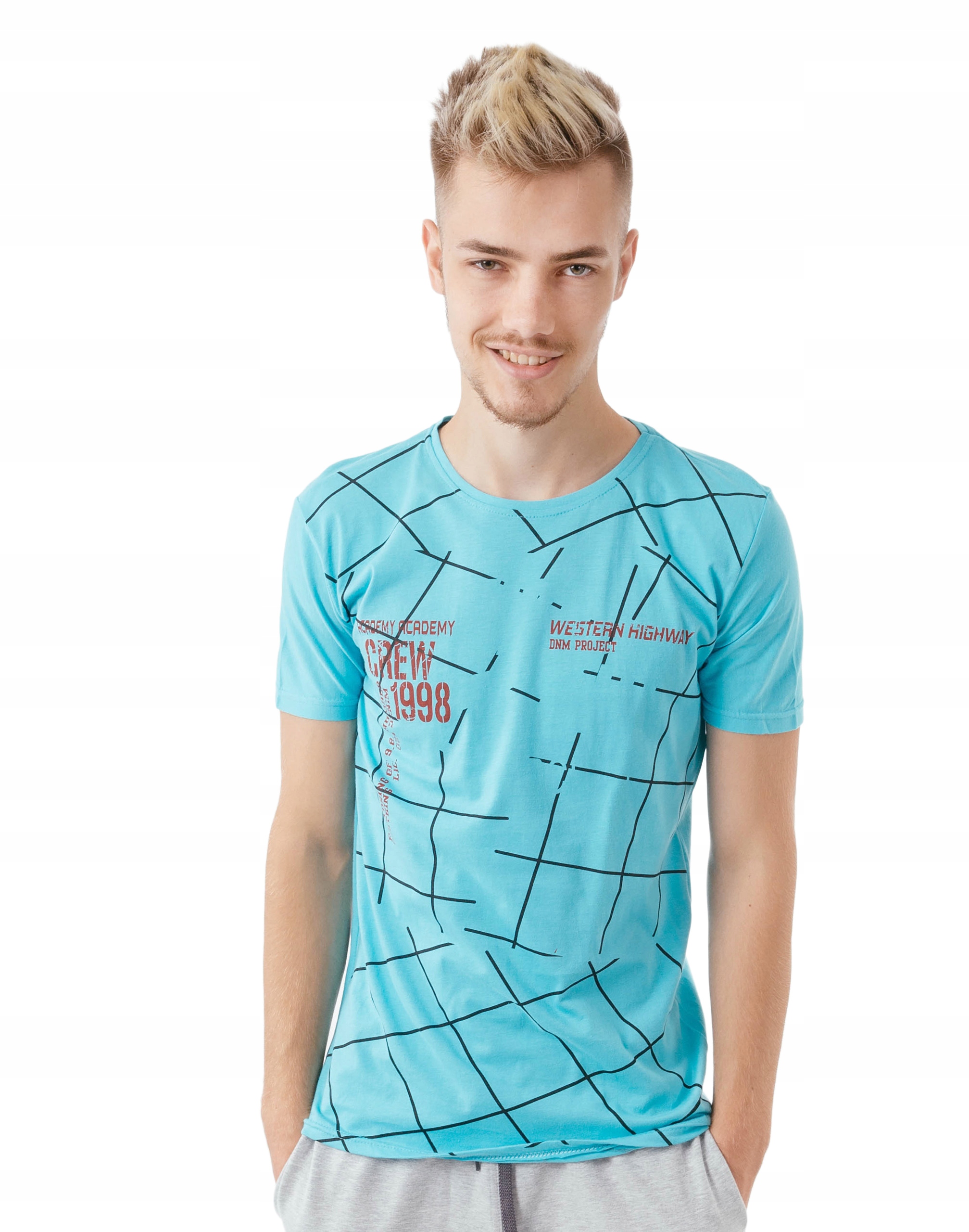 

Koszulka Podkoszulek Męski T-shirt Top KM09-19 r M