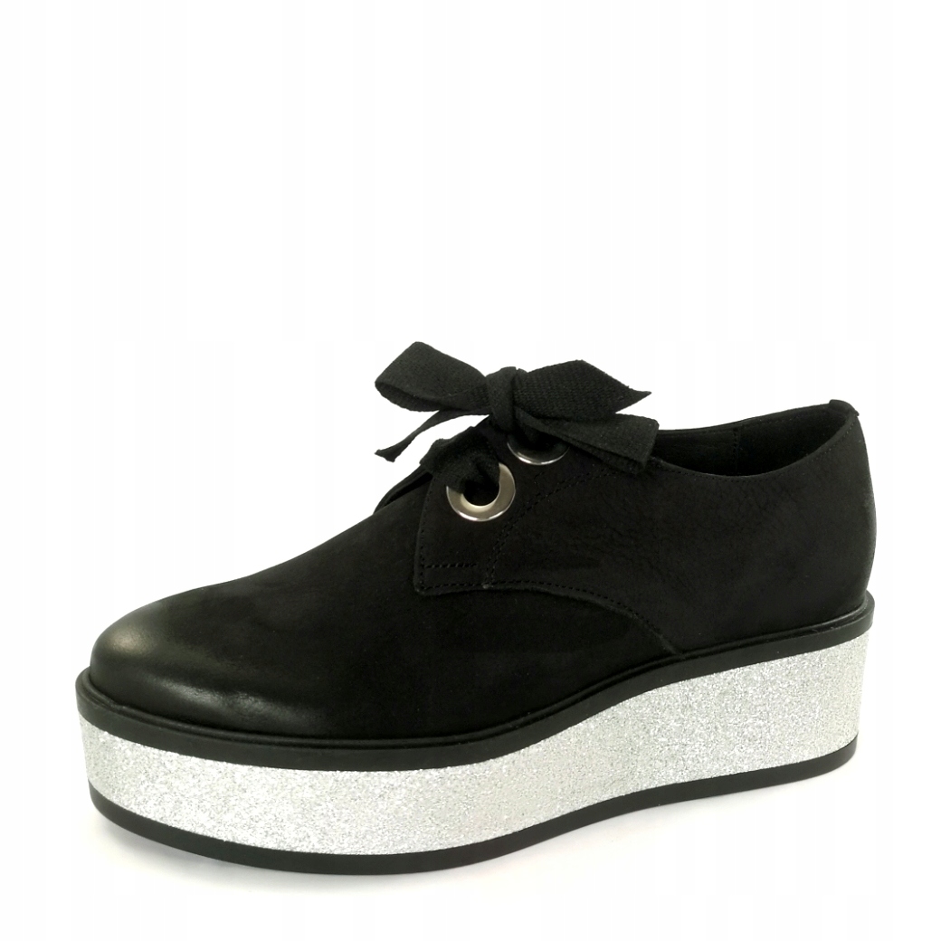 Polobotky tenisky na koturnu Kožené Lamanti 116