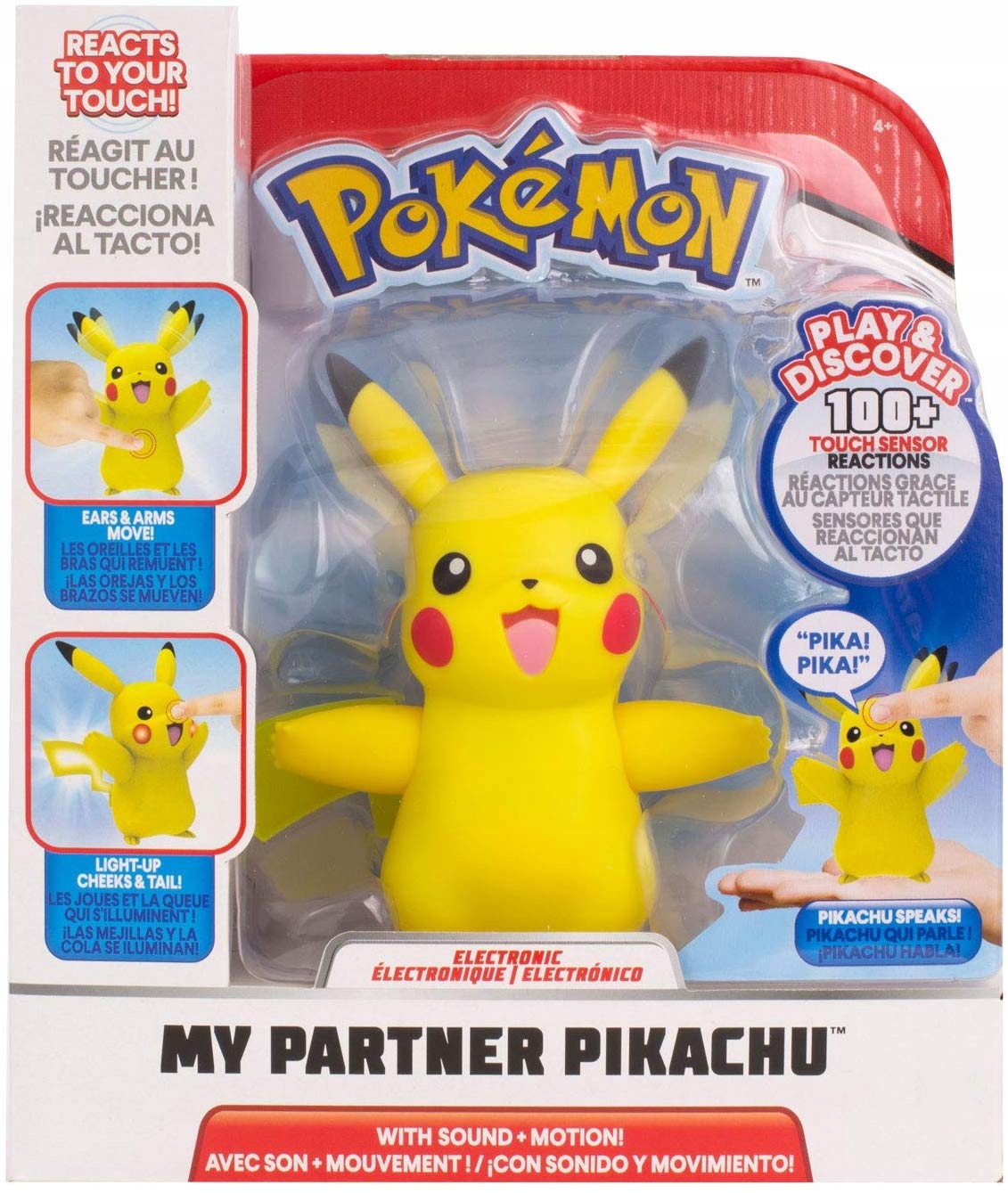 

Interaktywna Figurka Pokemon Pikachu +100 Reakcji