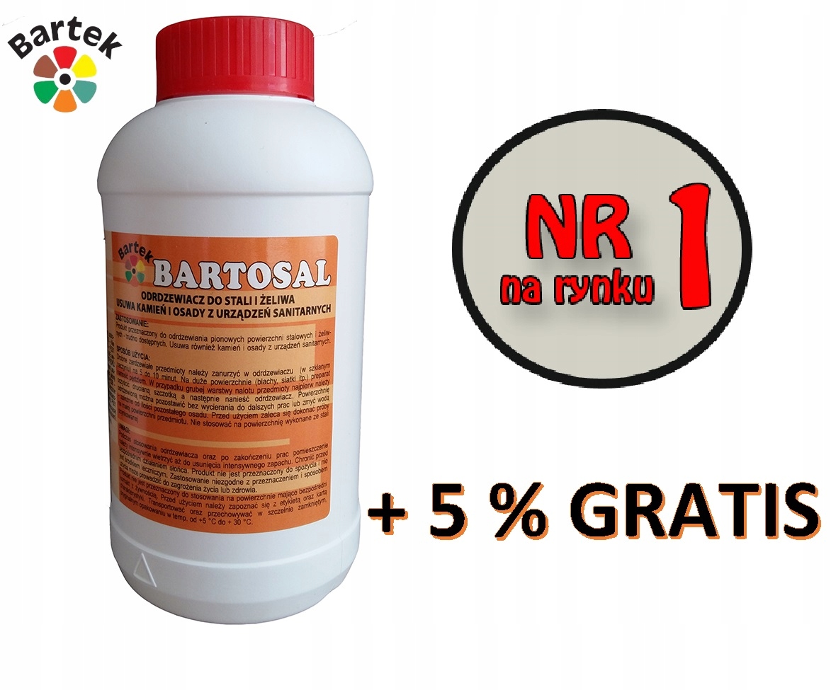 

Odrdzewiacz Bartosal 1L Ulepszony Fosol 40%