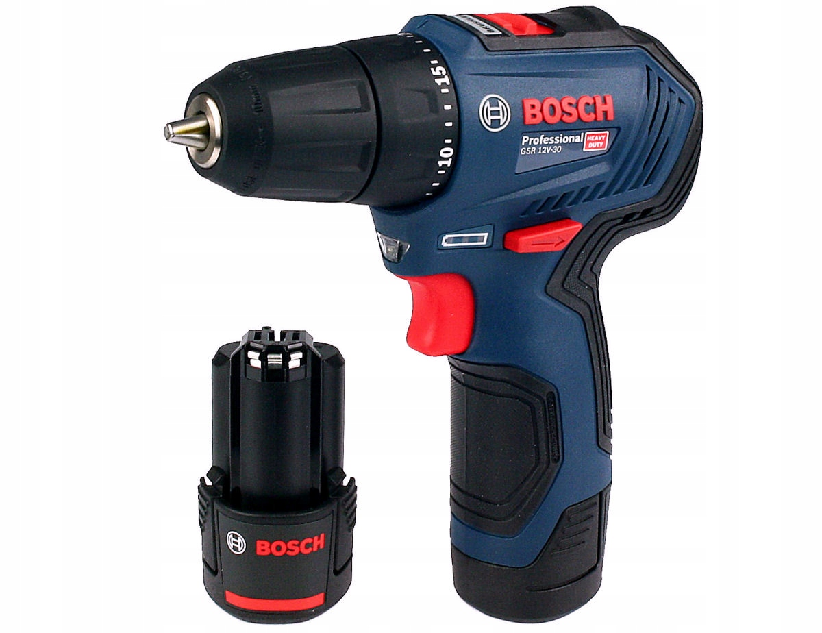 Bosch - Perceuse visseuse à batterie 12V 2x2.0Ah Li-Ion 18/30Nm - GSR 12V-30  Bosch Professional